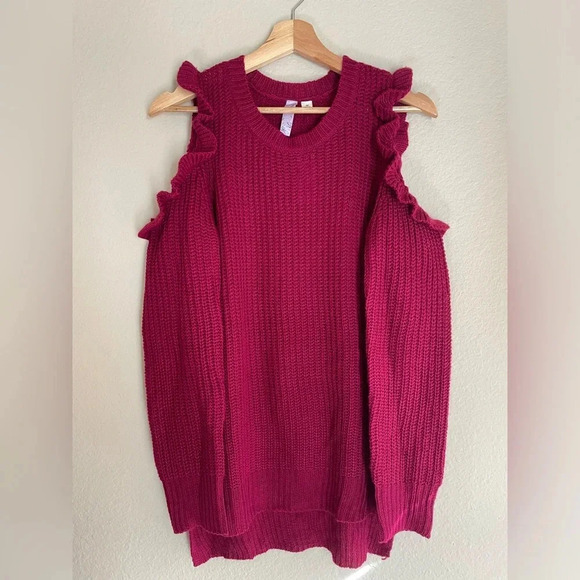 Francesca’s NWT Ruffle Sweater - Picture 2 of 6